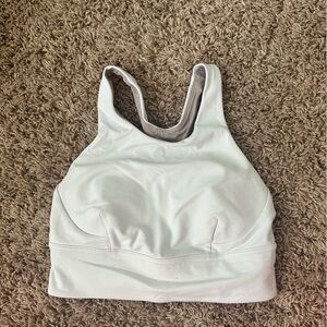 Lululemon High Neck White Sports Bra